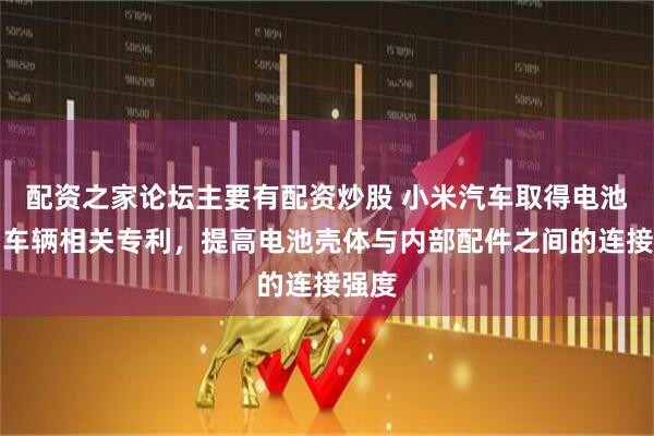 配资之家论坛主要有配资炒股 小米汽车取得电池包和车辆相关专利，提高电池壳体与内部配件之间的连接强度